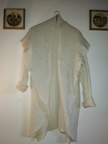 Saco Lana Cardigan Crudo Original India Style Hermoso Diseño