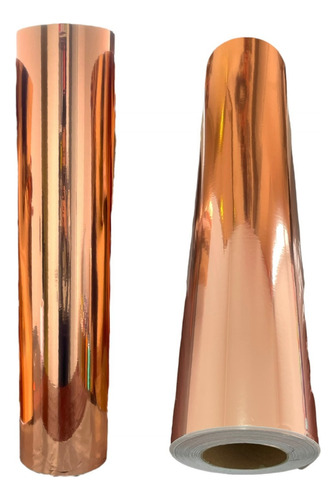 Vinilo Adhesivo De Corte Oro Rosa Brillante 61 Cms X Mts