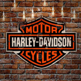 Cartel De Chapa Vintage Logo Harley Davidson Con Forma