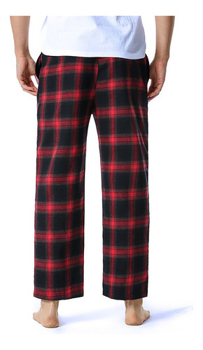 Pantalones De Pijama A Cuadros Para Hombre, Pantalones Recto