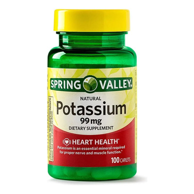 Potasio 99mg Spring Valley Potassium 100 Caps Equilibrio Ph Sabor Neutro | Envío gratis