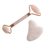 Juego Jade Roller Gua Sha Para Raspar Rostros Stone Tool Nat