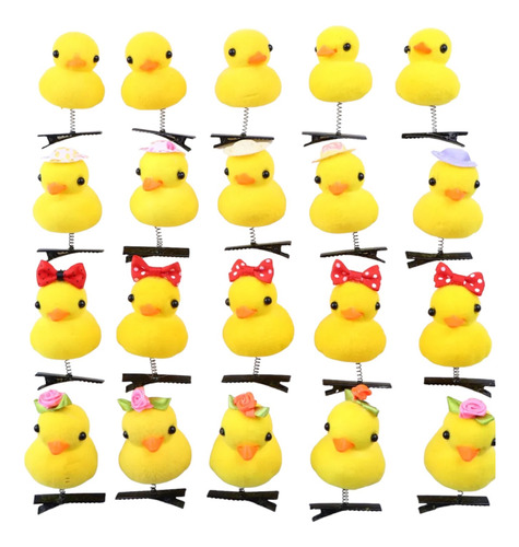 10 Pollitos Patitos Pasadores Horquillas Kawaii Dama Niña