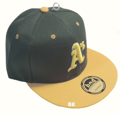 Gorra Bicolor V Plana Atléticos De Oakland Beisbol Bk