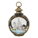 Farol Decorativo Navideño Vintage Con Velas Navideñas