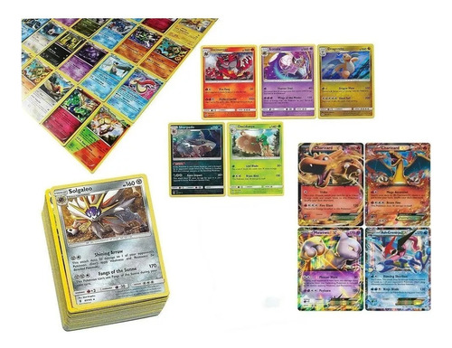 Lote De 50 Cartas Pokemon No Repetidas Tcg Originales 