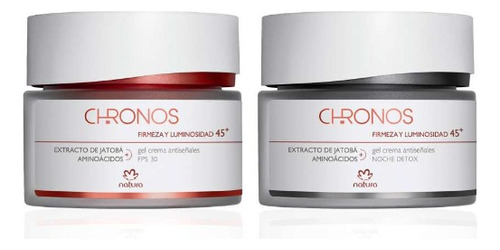 Kit Crema Antiseñales Chronos 45+ Dia Y Noche Natura