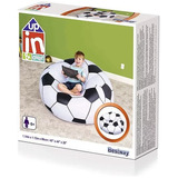 Sillón Inflable Puff Balón De Football Futbol Bestway Negro