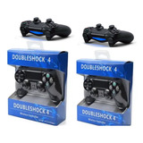 Kit 2 Controle Ps4 Joystick Duallshock 4 Preto Pc