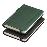 Rettacy Pocket Notebook 2 Pack - Cuaderno Pequeño Con 312 Pá