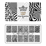 Pueen Nail Art Stamping Placa   visual Wonderland 01   p