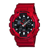 Reloj Para Hombre G-shock Ga_100b_4 Rojo