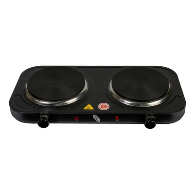 Parrilla Eléctrica 2 Quemadores De Disco, 2000 W Color Negro | Meses sin interés