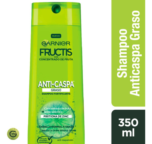 Shamp Fructis Anticaspa Graso 350ml