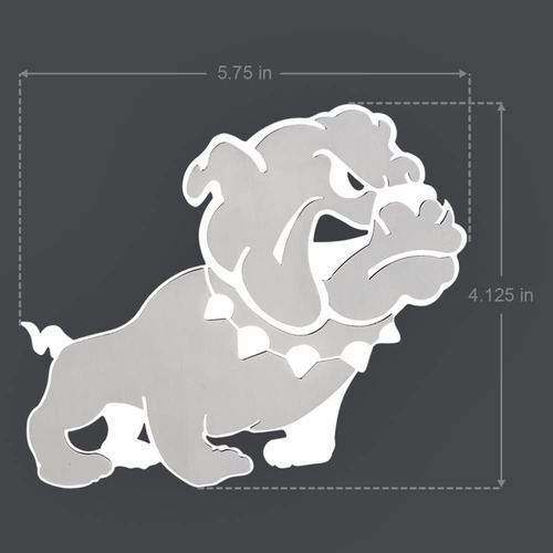 Emblema Sticker Cromo Adhesivo Metalico  Bull Dog Auto Moto Foto 6