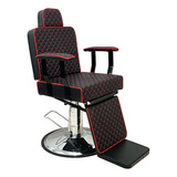 Poltrona Cadeira Reclinável De Barbeiro E Salão Suiça Black