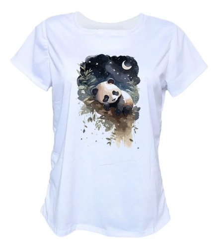 Blusa Playera Panda Noche Dormido Mujer Extra