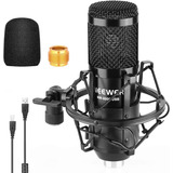 Micrófono Podcast Condensador Para Pc Karaoke Livestreaming