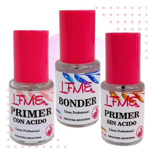 Kit Preparacion Primer Bonder Para Uñas Acrilicas Lefemme