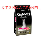 Kit 3 Kg Ração A Granel Golden Para Gatos Castrados 