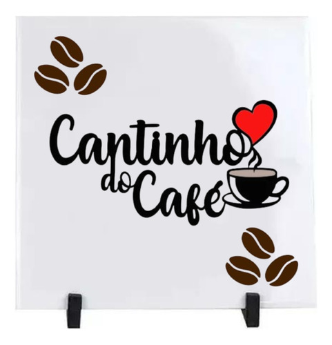 Azulejo Personalizado Decorativo Cantinho Do Café 15x15