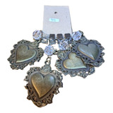 Set X 4 Pesas Mantel. Modelo Corazón Mexicano.