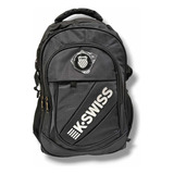 Mochila K-swiss Storm 2.0 Negro Super Resistente Y Amplia 