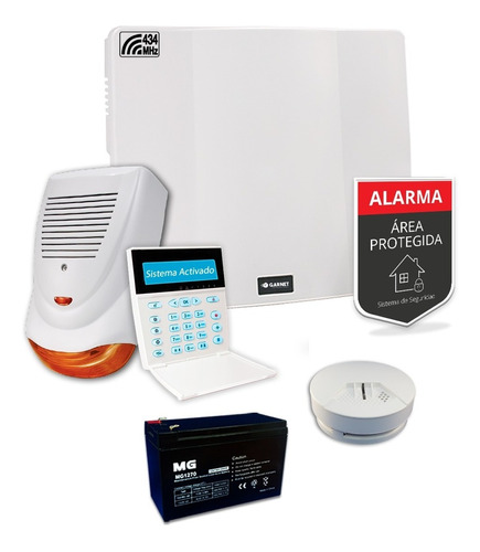 Kit Alarma Casa Domiciliaria Contra Incendios Detector Humo