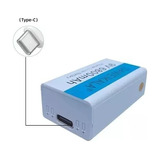 Bateria 9v Usb Recarregável 6800mah + Cabo Usb Grátis