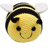 Hecho A Mano Crochet Fuzzy Bumblebee Relleno Animal Con...