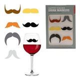 Marcador Identificador Sticker De Copas/ Vaso Bigotes Ev