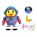 Robot Pato Astronauta Bailarín Musical Interactivo Luces Led