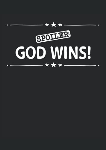 Spoiler: God Wins: Cuaderno De Lineas Forrado Din A4 -21 X 2