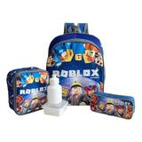 Kit Mochila Infantil Roblox Games Grande Costas Meninos F5