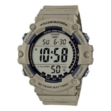 Reloj Casio Hombre Ae-1500wh-5av Color De La Correa Caqui Color Del Bisel Caqui Color Del Fondo Claro