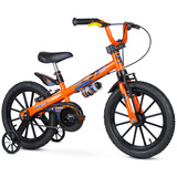 Bicicleta Infantil Aro 16 Aluminio - Extreme Laranja Aço Carbono - Nathor