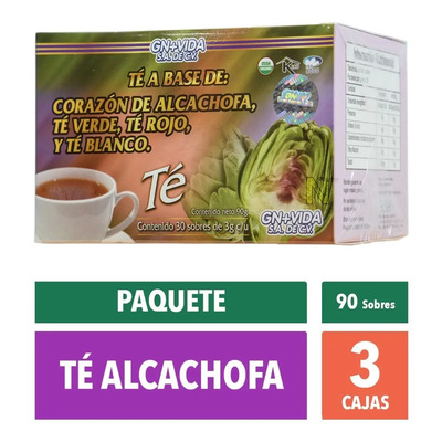 (3 Piezas) Té Alcachofa (30 Sobres) Gn+vida | MercadoLibre