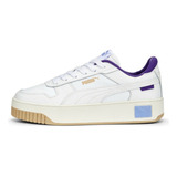 Tênis Feminino Casual Carina Street Bdp Plataforma Branco/bege/roxo 38 Puma