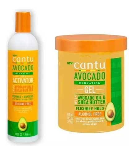 Pack X2 Cantu Aguacate Activador + Gel Hidratante 