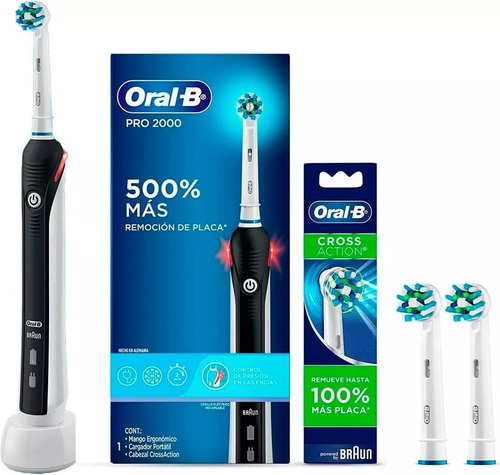 Cepillo Dental Eléctrico Oral-b Pro 2000 + 2 Repuestos