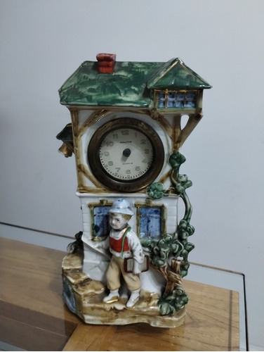 Antiguo Reloj De Porcelana Casa Niño 