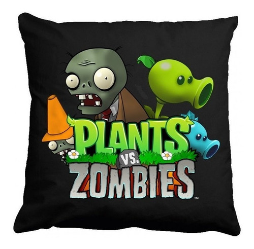 Almohadon Infantil Estampado Plantas Vs Zombies 