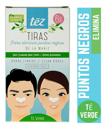 Tiras Facial Tez Elimina Puntos Negros X 6und