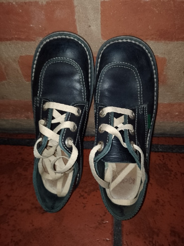  Kickers Zapatos Escuela Con Cordones Talle 35 