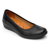 Zapato Dama Flats Vestir Casual Confort Flexi 45602 Negro