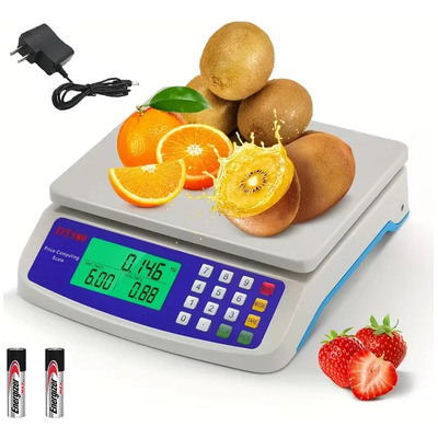 Bascula Comercial Digital 40kg Electrónico Alta Precisiónm, Bascula Digital 40 Kg Comercial Pantalla Lcd Función Tara, Bascula Comercial Digital 40kg Economica Comercios Enchufe Y Batería De Doble | Envío gratis