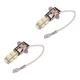 2x H3 9 Led Smd Coche Auto Xenón Blanco Niebla Cabeza De Con