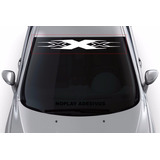 Adesivo Faixa De Parabrisa Decorativa Para Carro Triplo X