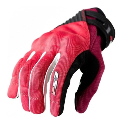 Guante Moto Ls2 Dart 2 Mujer Rojo Gris Protección Mg Bikes