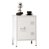 Mesa De Luz  Mueble Industrial, Locker Chapa Iconic White